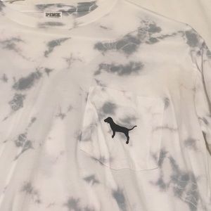 PINK Long Sleeved Tie Dye Shirt